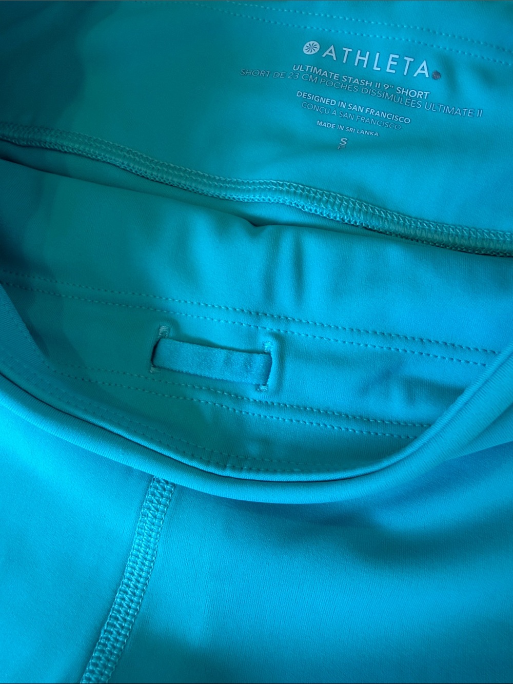 Athleta Bright Turquoise Mid-Rise Bike Shorts - Picture 5 of 8